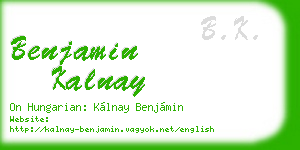 benjamin kalnay business card