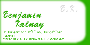 benjamin kalnay business card